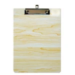 2-piece wooden clipboard with thin wooden durable clips with hanging holes A4 hard cover file folder