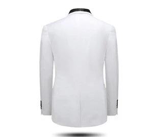 2017 Italian Wool Men Suits 3 Pieces Custom Men Suits White Wedding Suits