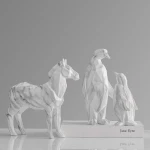 2017Marble effect various animal shapes leopard wholesale resin craft home decorating