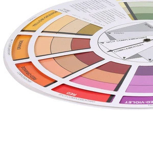 2018 Hot sale Nail Pigment Color Wheel Professional Mix Guide Round Tattoo Nail Pigment Color Wheel Paper Card Supplies
