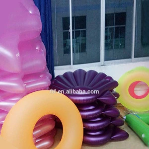 2019 hot sale inflatable float rafts pvc pearl inflatable seashell floating row