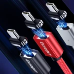 2019 new arrival ESSAGER Fast Charging Mobile Phone Charger Type C USB magnetic  Data Cable For ios,android and win dows