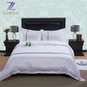 2019 New Design Tribute Silk White 100% Cotton Bed Sheet Comforter Duvet Cover Factory Sells Hotel Linen Bedding Set