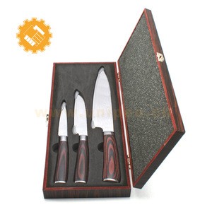 2020 best selling in usa damascus steel knife with wood box