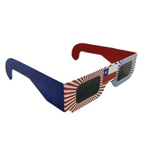 2020 Custom Logo Paper 3D Glasses Solar Eclipse Sunglasses