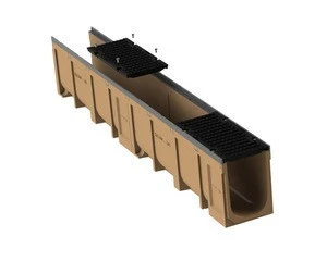 2020 EN1433 Standard resin drainage channel, drainage channel with stainless steel grating
