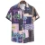 2020 Summer Plus size Men Button Up Printed Floral Hawaiian Beach Short Sleeve Shirt