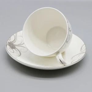 2021 New Set Wholesale Bulk Coffee Cup Color Glazed Ceramic Tea Cups and Saucers