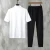 Import 2021 Summer Clothes Men Casual Cotton Short Sleeve Shirt and pants 2 Pcs Set Men Outfits Cotton Fabric Casual Tracksuit Slim from China