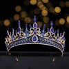2022 New Crystal column gold crown Earrings Set European and American Baroque hair accessories wedding dress crown tiara