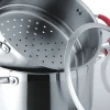 22/24/26Cm Stainless Steel Steamer And Cooking Pots With Silicon Handles