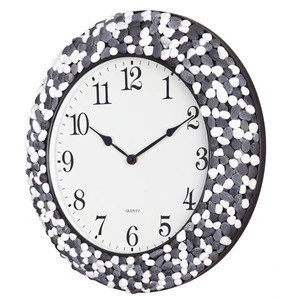 24 hour wall clock specialty quartz natural cobble stone wall clock