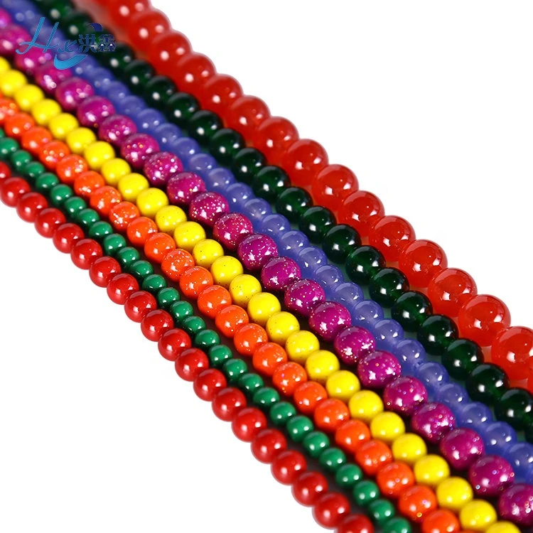 3-20mm Wholesale opaque multi colors glass round loose beads for diy decoration accessory