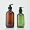 300ml 500ml Blue Amber Pet Plastic Pump Bottle for Shampoo