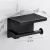 Import 304 Stainless Steel bathroom black toilet roll paper holder with shelf from China