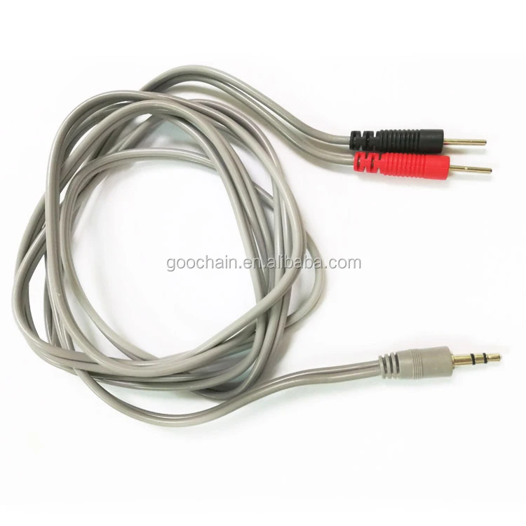 3.5mm stereo plug to medical electrode cable for physiotherapy instrument