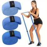 3PCS Fabric Booty Long Resistance Bands Cloth Legs Butt Exercise Bands Elastic Hip Bands Fitness Workout Strength Training Loops