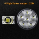 4 Inch 12v Aluminium Housing 6 High Power LED Spot light Working Light for Truck Tractor