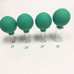 4 Pcs Glass  plastic Cupping Cups Massage Vacuum Suction Cupping Cups for Body Face Leg Arm Back Shoulder Muscle and Joint Pain