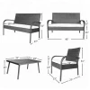 4 pcs Modern Aluminium Wicker Rattan Outdoor Furniture Garden Sofa Sets KD