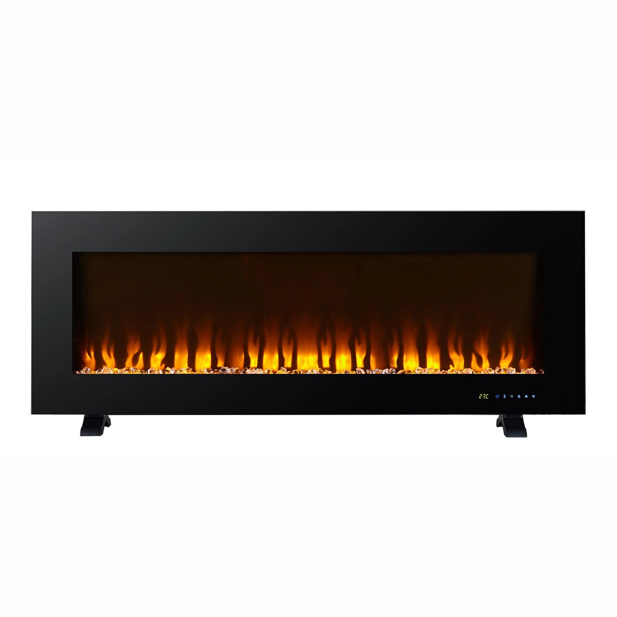 48 Inches Electric Wall Mounted & Freestanding Electric Fireplace Heater With Color Flame Effect