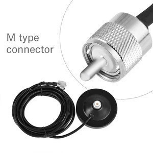 4M/13ft Feeder Cable M Plug with Mount Magnetic Base for Walkie Talkie Car Radio Antenna