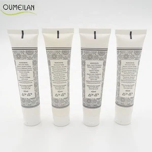 5 star Shampoo Hotel in 40ml LDPE Tube with Provided LOGO Wholesale