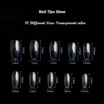 500Pcs Clear White Natural French Coffin Nails Long Ballerina False Acrylic Nail Tips UV Gel Nai Tips Manicure Tips