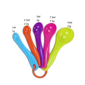 5PC/Set Food Grade Accurate Silicone Measuring Spoons Set Measure Cup Set For Liquid Powder