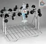 6 Holes Lab Labrotatory Stainless Steel Separating Funnel 60ml Support and Clamps