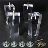 6   inch Clear Acrylic lucite  Furniture sofa bench corner legs replacement  for furniture