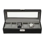 6 slot leather watch storage boxes / six watches display cases packaging
