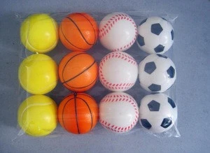 63mm Promotional pu foam sports stress ball PU basket ball football, baseball, tennis ball stress ball stress toy