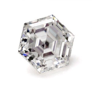 6.5x6.5mm 2020 hot sale D VVS1Fancy shape Hexagon shape asscher cut white Special Effect loose synthetic moissanite diamond