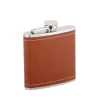 6OZ Pu Box Superior Quality Whisky Hip Flask Stainless Steel