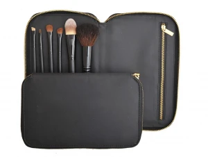 6PCS Makeup Brushes with Natural Hair and Zipper Pouch