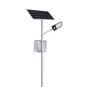 8M 9M 10M Pole Height 60W LED Lamp 100-150ah Solar Battery 120-180W Solar Panel Solar Street Light