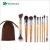 Import 9pcs double-end wood color beautiful portable makeup brush set &Custom style cosmetics tool kit from China