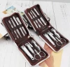 9Pcs Manicure Pedicure Set With Case Nails Clipper Kit Stainless Steel Travel Home Nail Care Tools
