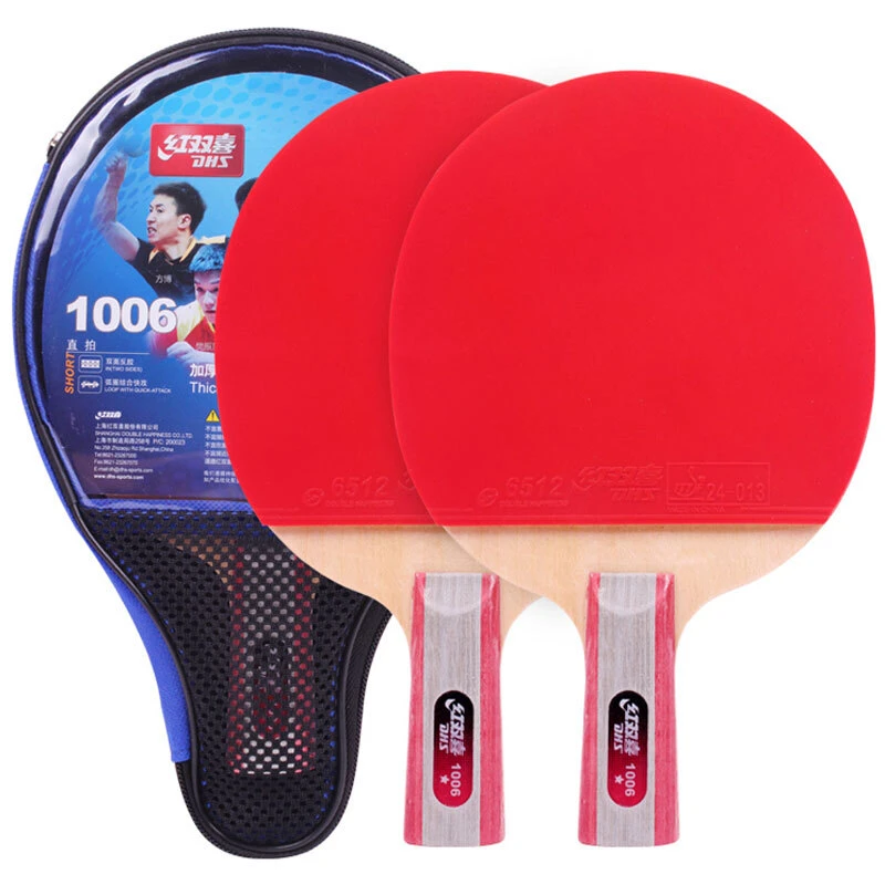 A Pair Custom Professional Ping Pong Bat Set Table Tennis Racket Penhold Racket Table Tennis
