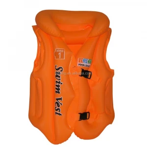 ABC customized environmentally friendly pvc inflatable children swimming vest /swim vest