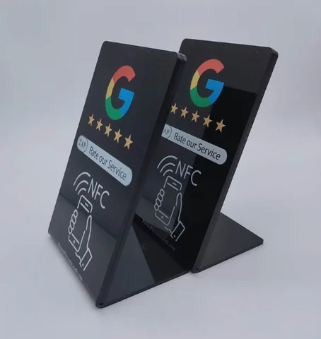 Buy Acrylic Nfc Stand With Google Review Qr Code Table Display Hub Mini ...