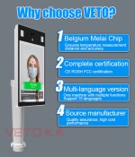 Ai facial recognition camera time attendance machine face control control terminal temperature kiosk