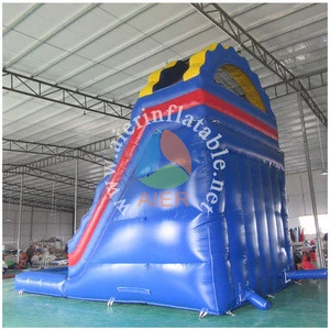 Aier guangzhou attractive commercial medium Blue water slide/best quality inflatable water slide for kids