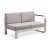 Import All  weather brushed aluminum patio  garden outdoor furniture sofa with coffee table from China