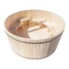 Alphasauna High Quality Spruce Sauna Barrel Hot Tub Electrical and filter system For 4-5 People