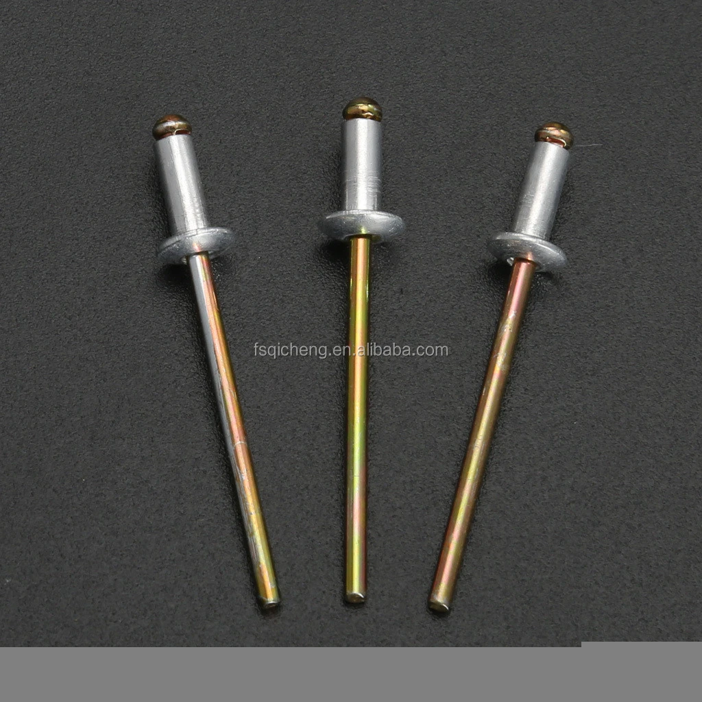 Aluminium Blind Rivet with open head fasten nails with golden body