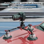 Aluminum Alloy Suction Cup for Outdoor Photography Shooting for GoPro Camera with Durable Silicone Material