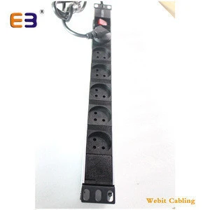 Aluminum Shell 6 Ways With Switch 19 Inch Network Cabinets Application Israel Power Distribution Unit PDU