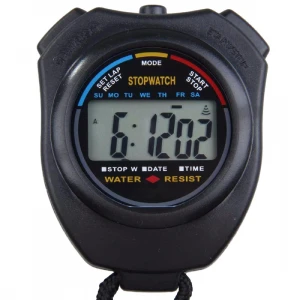Amazon hot sale  Waterproof Digital Professional Handheld LCD Chronograph Handheld Sports Stopwatch Timer Stop Watch With String